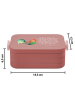 Mr. & Mrs. Panda Lunchbox Hahn Korn Motiv mit Spruch in Rot Pastell