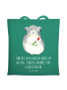 Mr. & Mrs. Panda Tasche Chinchilla Blume mit Spruch in Mint