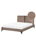 Beliani Doppelbett MELLE in Braun/Schwarz - (W) 155 x (H) 98 x (L) 240 cm
