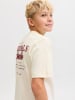 JACK & JONES Junior T-Shirt JORNORREBRO TYPO TEE CREW NECK JNR in antique white/s26