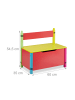 relaxdays Kindersitzbank in Bunt - (B)60 x (H)54,5 x (T)35 cm