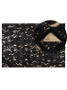 Beliani Kurzflor DEVELI in Schwarz/Gold - (W) 140 x (H) 1 x (L) 200 cm