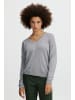 ICHI V-Ausschnitt-Pullover in grau