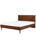 Beliani Doppelbett mit LED MIALET in Braun - (W) 187 x (H) 106 x (L) 209 cm
