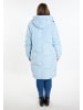 Albee Women Plus Size Steppmantel in Hellblau