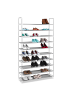 relaxdays Schuhregal in Grau - (B)100 x (H)175,5 x (T)29 cm