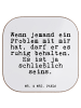 Mr. & Mrs. Panda Tischuntersetzer Wenn jemand ein Problem... mit... in Weiß