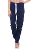 NORMANN Damen Pyjama Hose lang Mix & Match in marine