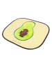Mr. & Mrs. Panda Auto Sonnenblende Avocado Kern ohne Spruch in Gelb Pastell