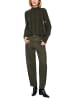 MARC CAIN COLLECTIONS Schmaler Pullover mit Stehkragen in Forest Night New