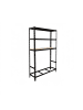 relaxdays Reifenregal in Schwarz - (B)120 x (H)180 x (T)40 cm