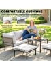 Outsunny Gartenlounge Set in Hellgrau 234L x 176B x 64H cm