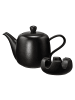 Seltmann Weiden Kanne mit Stövchen Liberty Velvet Black 1,6 l schwarz in schwarz
