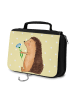 Mr. & Mrs. Panda Schminktasche Igel Blumen ohne Spruch in Gelb Pastell