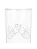Mr. & Mrs. Panda Blümchentailglas Biene Liebe mit Spruch in Transparent