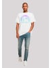 F4NT4STIC Oversize T-Shirt I BELIEVE UFO Alien Raumschiff Retro in weiß
