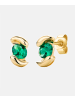 Diamant L'éternel Ohrringe aus 375 Gelbgold mit Smaragd