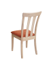 MCW 2er-Set Küchenstuhl G46, Naturfarbenes Gestell, orange