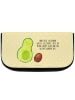 Mr. & Mrs. Panda Kulturbeutel Avocado Kern rollt mit Spruch in Gelb Pastell