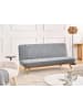 Beliani Schlafsofa KALFAFEL in Grau/Braun - (W) 191 x (H) 84 x (L) 73 cm