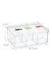 relaxdays Teebox in Transparent - (B)21,5 x (H)9 x (T)15 cm