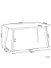 Beliani Esszimmertisch SANTOS in Weiß/Braun - (W) 90 x (H) 75 x (L) 150 cm