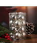 MARELIDA 16er Set Weihnachtskugeln Glas D: 3,5cm in silber