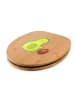 Mr. & Mrs. Panda Motiv WC Sitz Avocado Kern rollt ohne Spruch in Braun