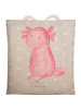 Mr. & Mrs. Panda Tote Bag Axolotl Niedlich ohne Spruch in Grau Pastell