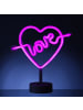 SATISFIRE LED Neonlicht Dekofigur LOVE Herz mit Pfeil H: 25cm in pink