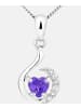 Diamant L'éternel Halskette aus 375 Weißgold mit 0.25 Karat Diamant mit Amethyst