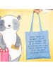 Mr. & Mrs. Panda Shopper Bag Spruch Heimweh überwinden mit Spruch in Sky Blue