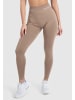 SMILODOX Leggings Scrunch Azura in Hellbraun