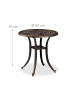 relaxdays Gartentisch in Schwarz/ Bronze - (H)53 x Ø 53 cm