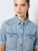 Noisy may Kurzes Denim Jeanskleid Oversize Kurzarm Hemd Design in Hellblau