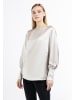 DreiMaster Damen Langarmbluse in Hellbeige