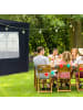 relaxdays 4x Pavillon Seitenwand in Blau - (B)300 x (H)200 cm