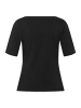 More & More klassisches Basic-Kurzarmshirt in black
