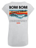 F4NT4STIC Extended Shoulder T Shirt Bora Bora Leewards Island in grau meliert