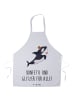 Mr. & Mrs. Panda Küchenschürze Orca Zylinder mit Spruch in Weiß