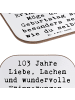 Mr. & Mrs. Panda Tassenuntersetzer Spruch 103. Geburtstag mit Sp... in Weiß