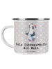 Mr. & Mrs. Panda Becher Emaille Panda Beste Sitznachbarin der We... in Grau Pastell