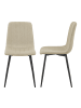 en.casa Esszimmerstuhl Elsern 2er Set in Beige (H)89cm (B)43cm (T)51cm