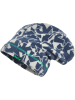 Playshoes Fleece-Beanie Sterne Camouflage in Dunkelgrau