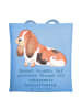 Mr. & Mrs. Panda Uni Tasche Basset Hound Freund mit Spruch in Sky Blue