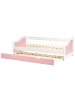 Beliani Tagesbett LUNERAY in Rosa/Weiß - (W) 96 x (H) 65 x (L) 206 cm