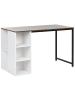 Beliani Schreibtisch DESE in Braun/Weiß/Schwarz - (W) 120 x (H) 75 x (L) 60 cm