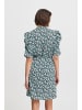 ICHI IHNina regular fit in Total Eclipse w. Blue Flowers
