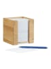 relaxdays Zettelbox in Natur - (B)10,5 x (H)10,5 x (T)10,5 cm