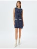 KOTON Kleid in Marineblau Gemustert